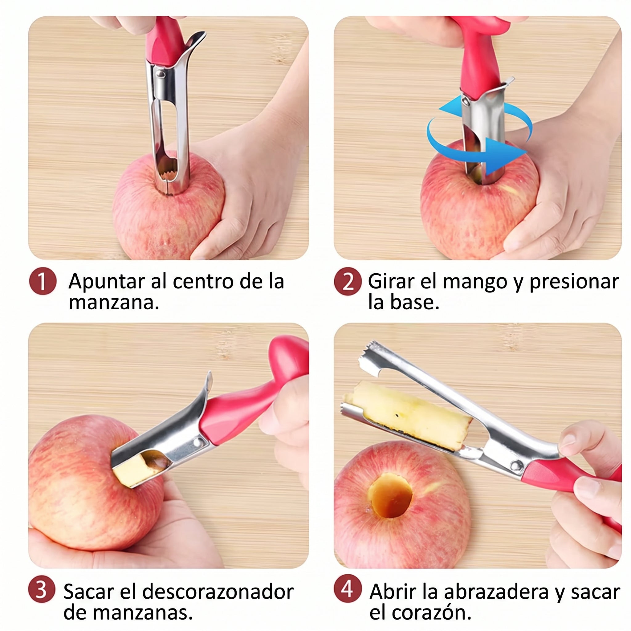 Descorazonador de manzanas